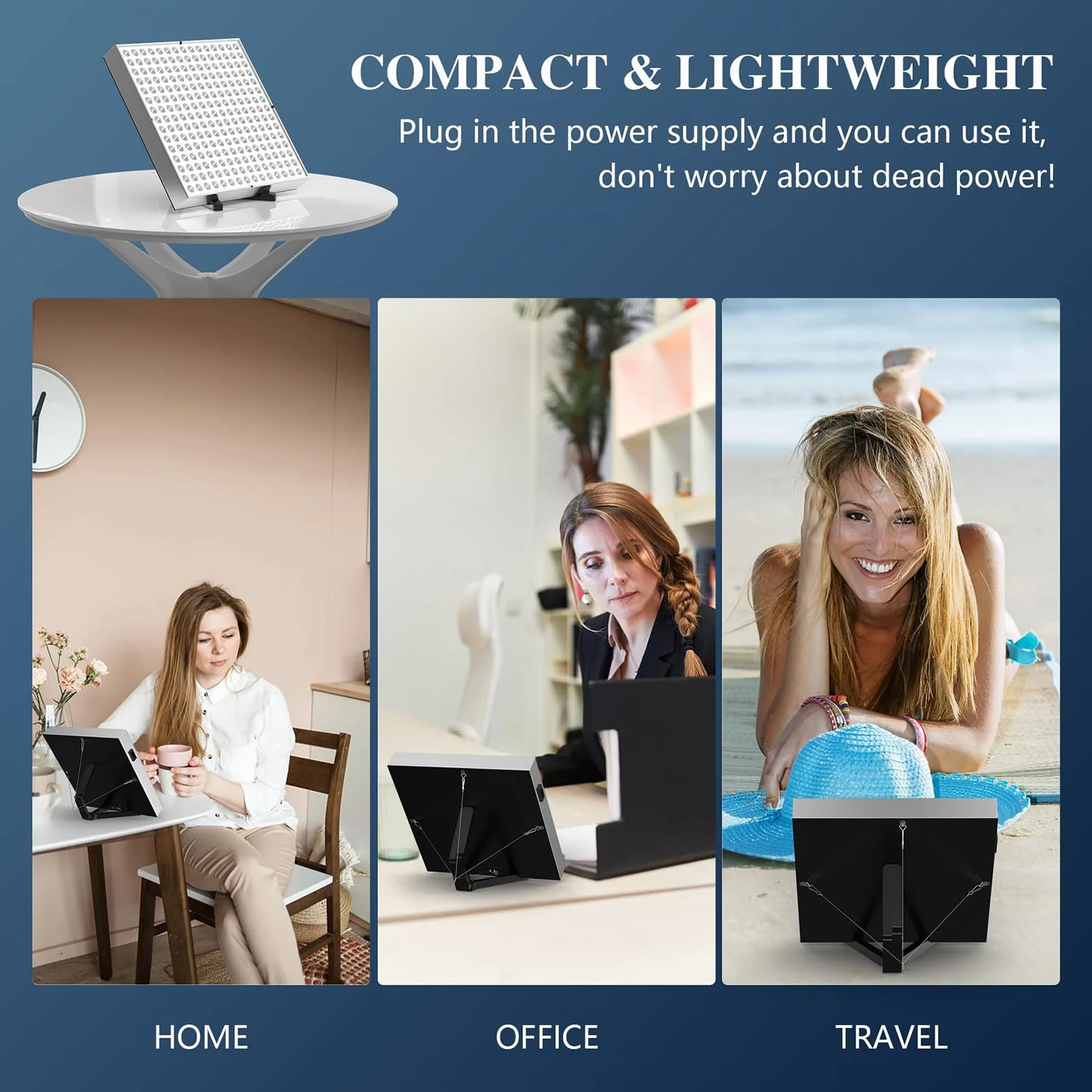 Lampa opalająca z okularami i stojakiem 460 nm UV do terapii światłem niebieskim S-U-N Ta-N-Ning Light