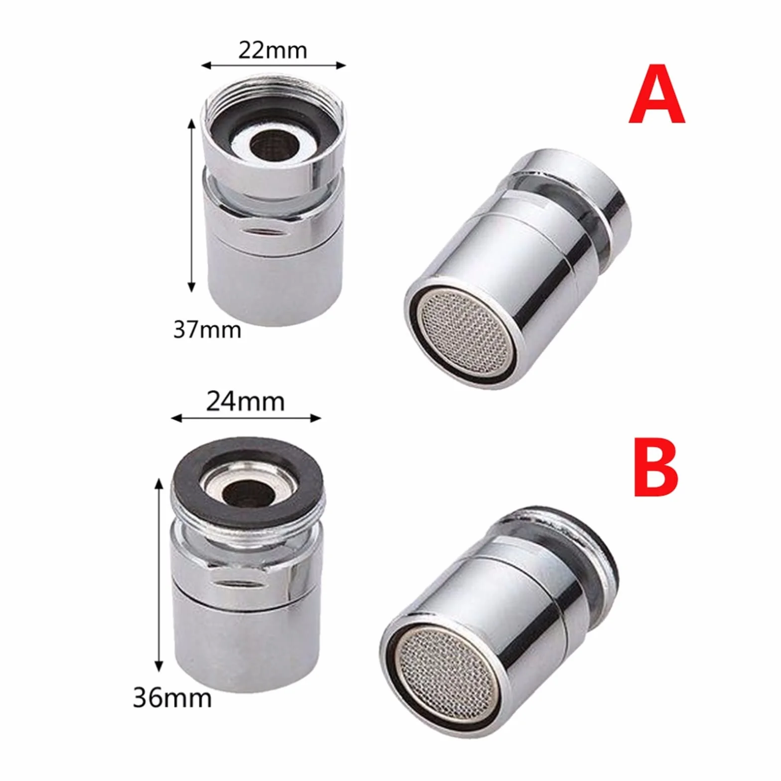 Perlator kranu Adapter do kranu do zlewu kuchennego 1 szt. Bateria kuchenna i łazienkowa Aerator, elastyczny stopień Aerator Opryskiwacz Wylot Obrotowy kran Oszczędzający wodę Głowica dyszy kranu