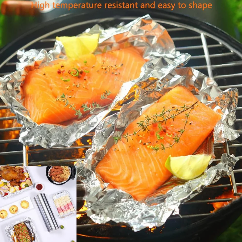 Folia aluminiowa do grilla, very wide catering roll, 60 m x 30 cm, for packaging, baking, cooking, barbecuing at home
