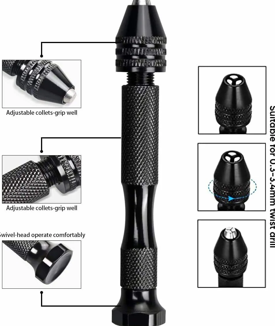 Imadło z trzpieniem 60 sztuk mini wiertła 0,3-1,2 mm do PCB wiertła kręte 0,5-3,0 mm precyzyjne imadło ręczne