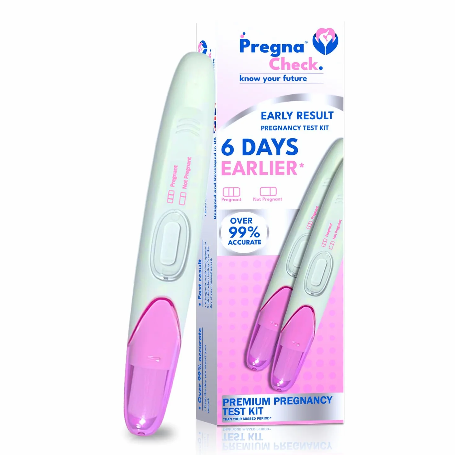 Pregnacheck Test ciążowy 2 szt. 99% dokładność 6 dni wcześniej