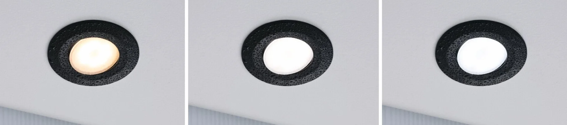 Paulmania LED oprawa wpuszczana Calla zestaw 3 szt. IP65 90mm 30° 550lm White Switch 5W czarny matowy 3000K