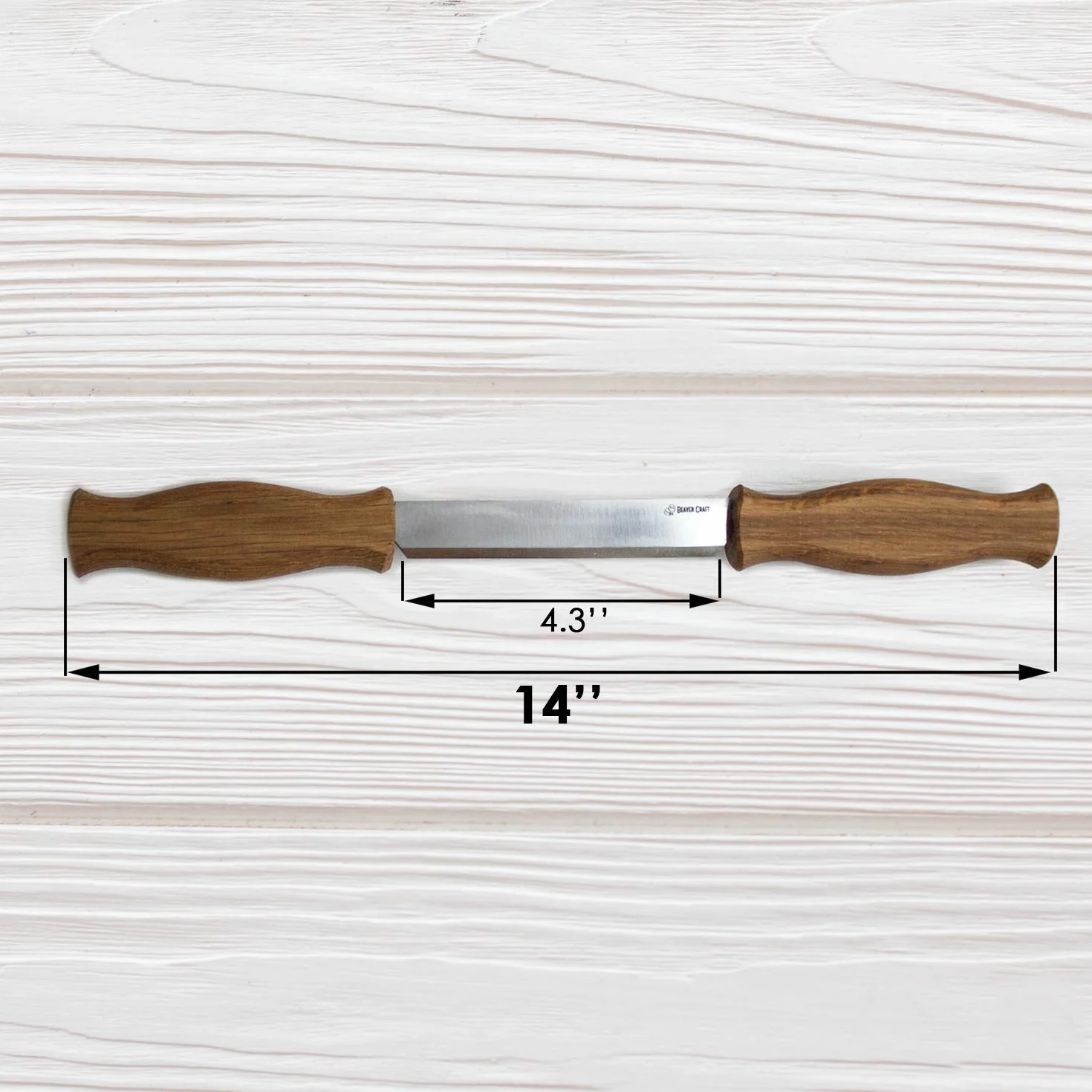 BeaverCraft Nóż do strzyżenia DK1s 11 cm prosty narzędzie ręczne do rzeźbienia w drewnie ze skórzaną pochwą