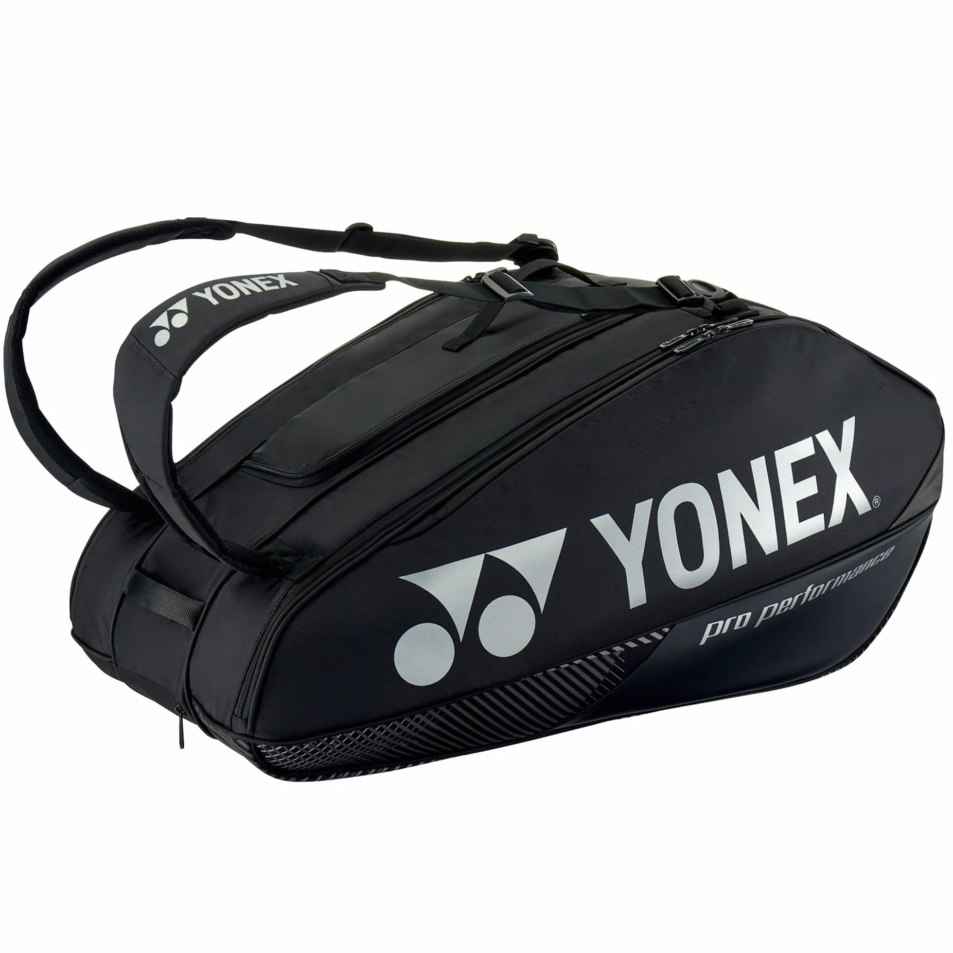 YONEX Racketbag Pro 92429 model 2024 czarny - Black - torba premium do badmintona - i torba tenisowa, optymalna ochrona i styl dla profesjonalistów i entuzjastów