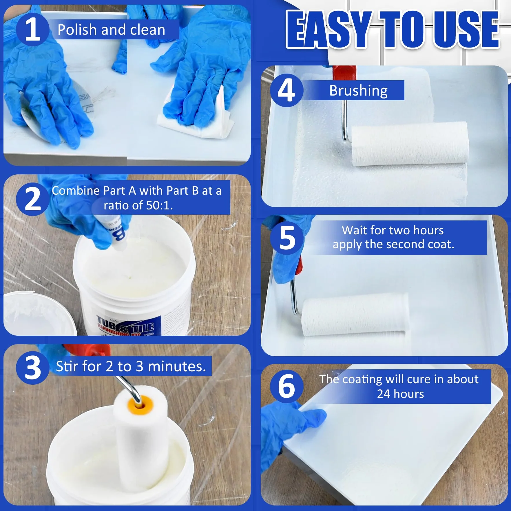 Zestaw do renowacji wanny i płytek, 1000 g, biała farba do płytek z akcesoriami do wanny, umywalki, blatu roboczego w łazience i kuchni, lakier do wanny do ceramiki, porcelany, włókna szklanego