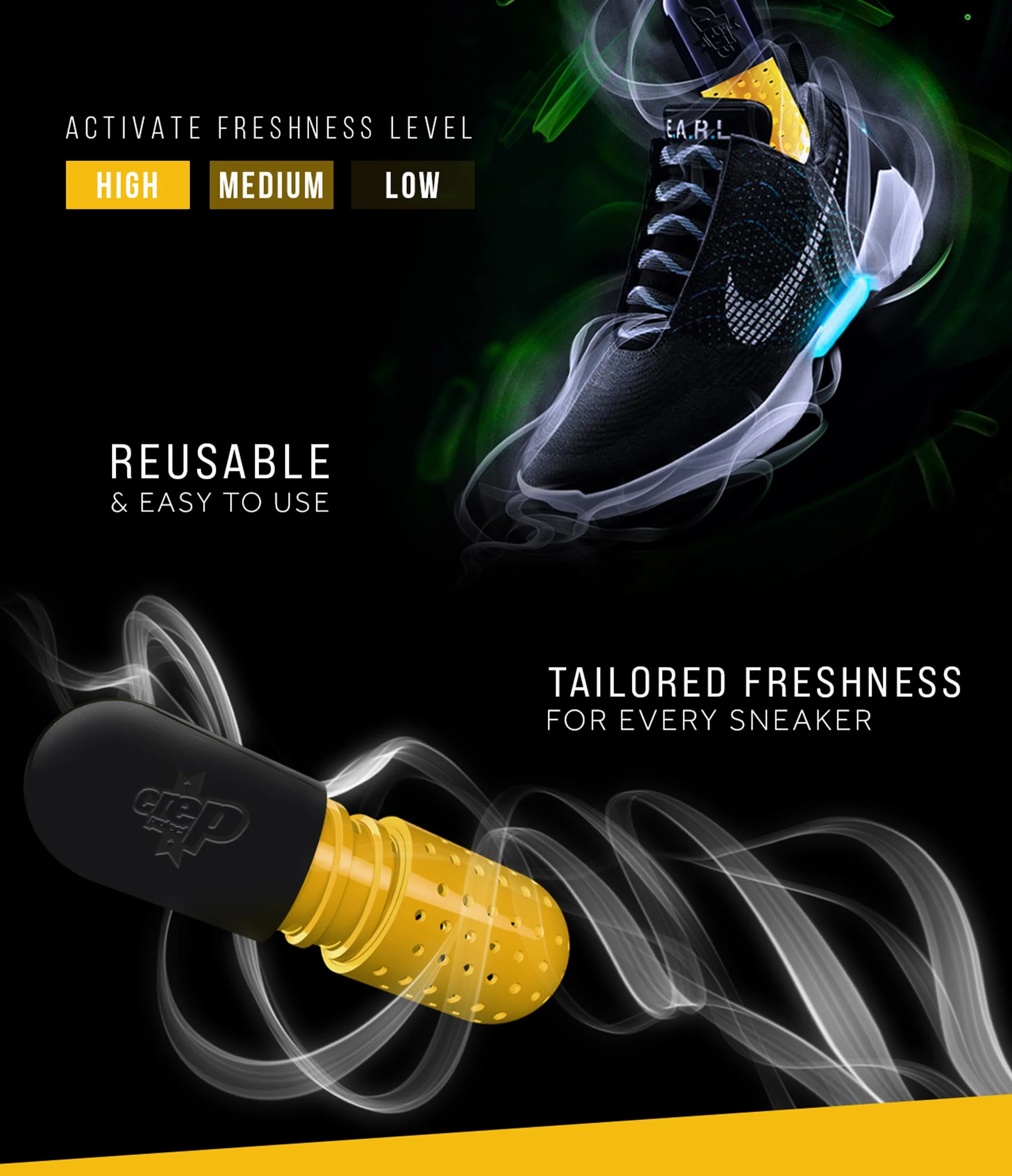 Crep Protect Unisex Ultimate Shoe Freshener odświeżacz powietrza, czarny, rozmiar uniwersalny