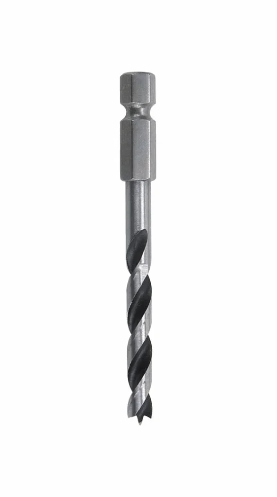 wolfcraft Wiertło spiralne do drewna, trzpień sześciokątny, Ø 6 mm I 7264000 I Do wiercenia w drewnie iglastym