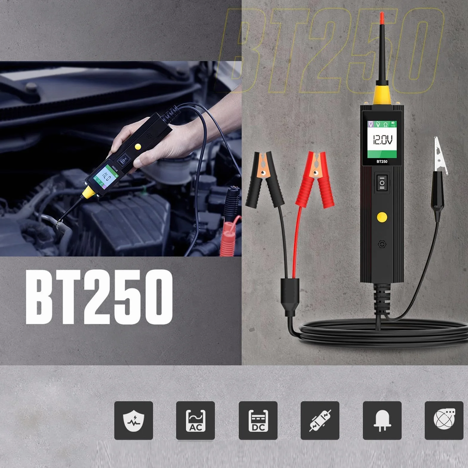 Tester obwodu samochodowego z sondą elektryczną | Narzędzie samochodowe sonda obwodu samochodowego do zabezpieczenia niskiego napięcia SUV RV Pojazd limuzyna przyczepa