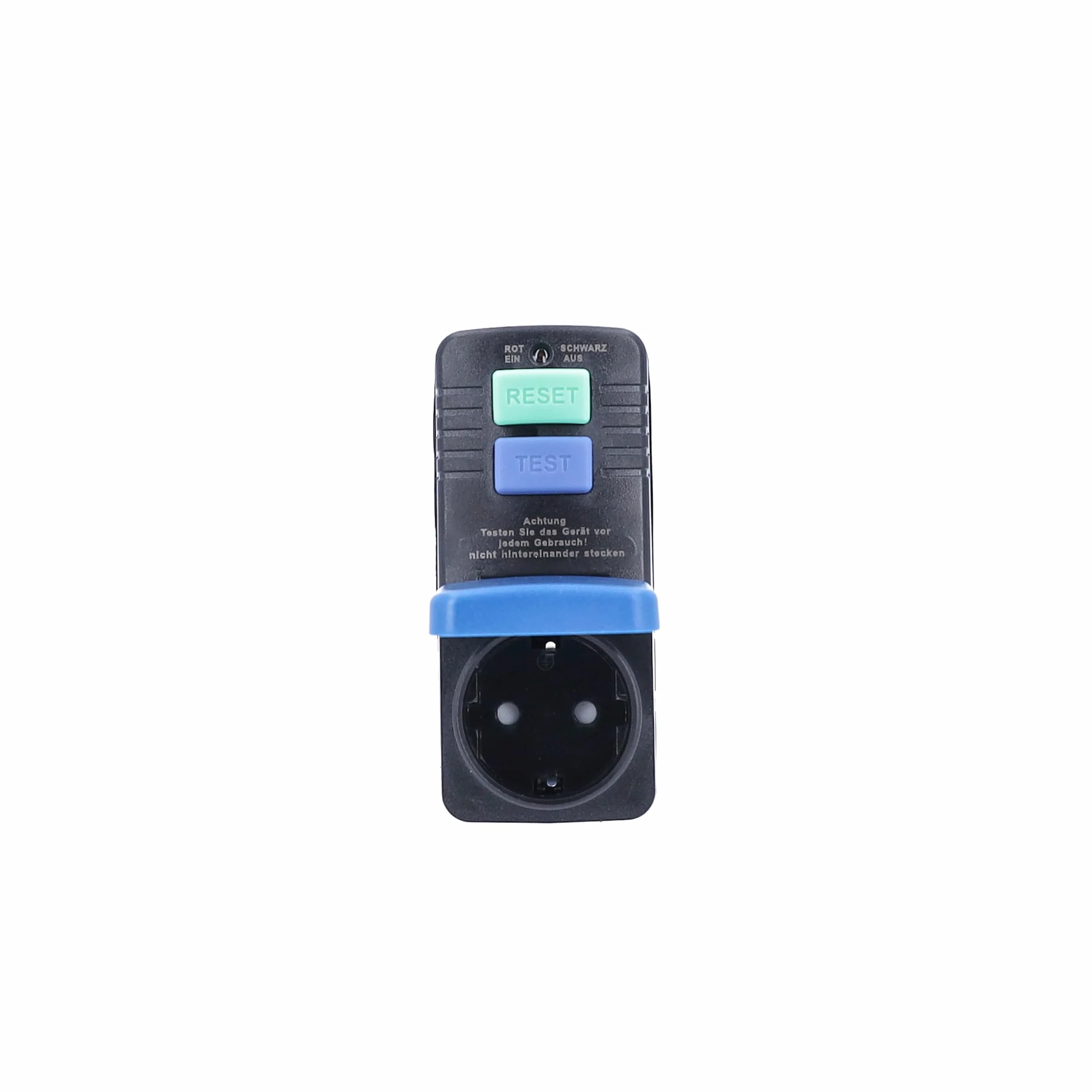 as - Schwabe Personenschutz-Zwischenstecker 30 mA – Schutzkontakt 230 V, 16 A max. 3500 W – Personenschutz-Stecker zum Schutz vor Stromschlägen - Funktionsanzeige und Testschaltung – IP44 I 45230