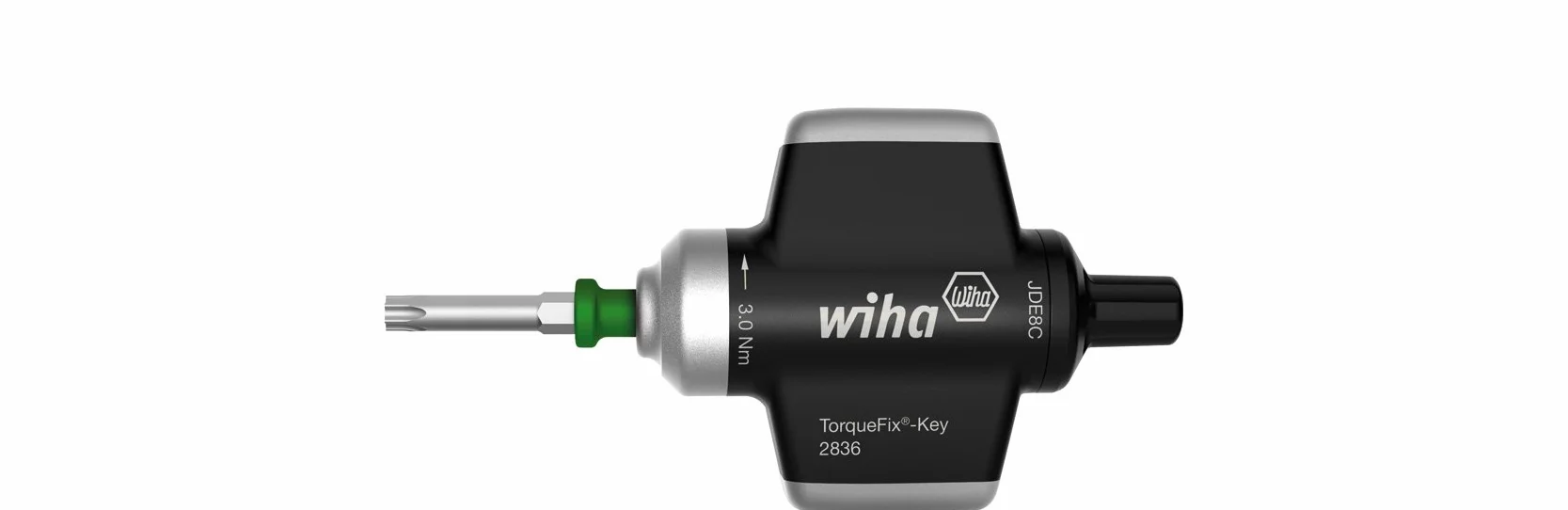 Wiha Precyzyjny wkrętak dynamometryczny z uchwytem na klucz TorqueFix Key ogranicznik momentu obrotowego (38616) 0,5 Nm, 4 mm do wkręcania,sygnał kliknięcia po osiągnięciu wartości momentu obrotowego
