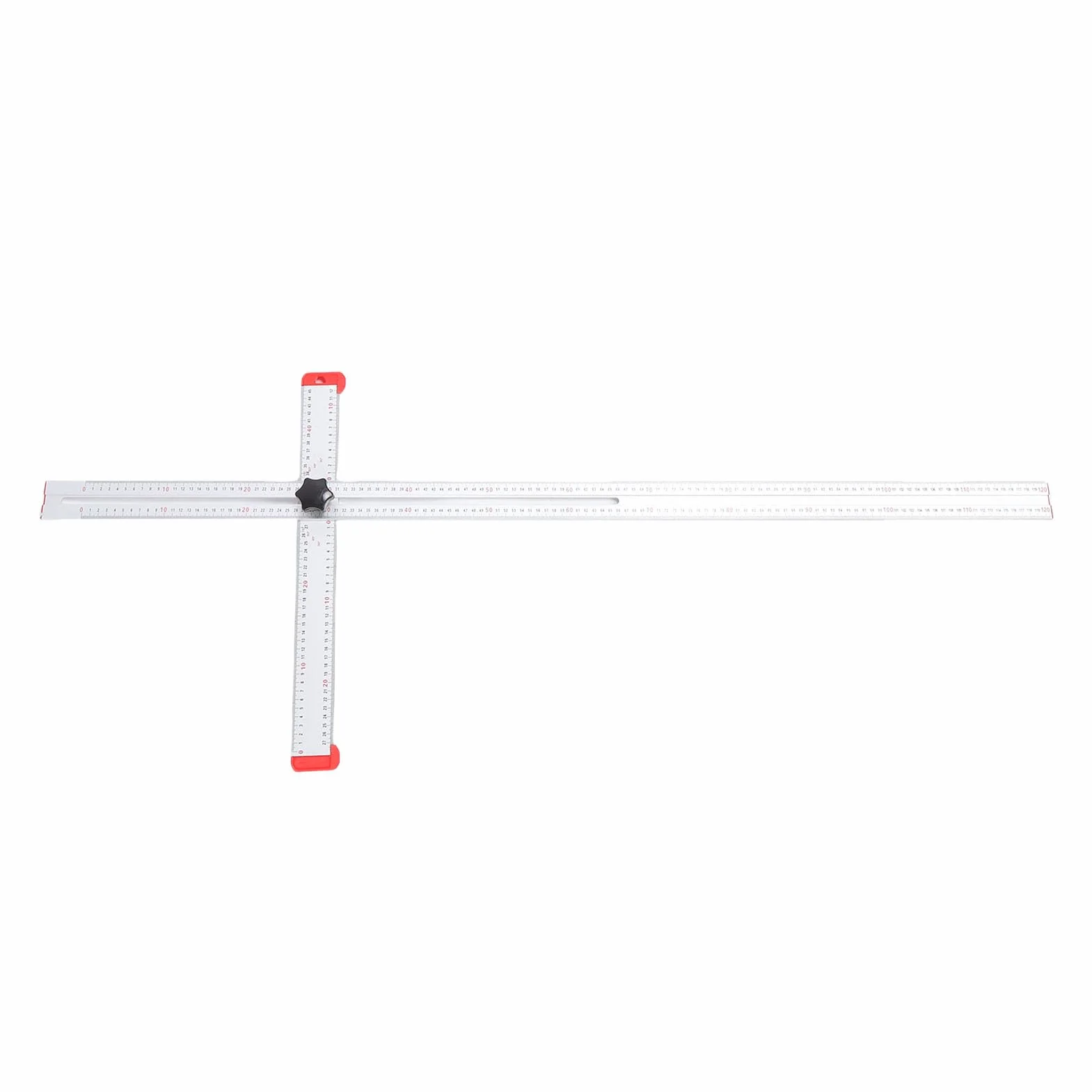 Fockety Regulowana linia kątowa do płyt kartonowo-gipsowych, aluminiowa linia kątowa z pokrętłem ABS do regulacji kąta, podwójna skala kierunkowa do wyznaczania i znakowania, 120cm
