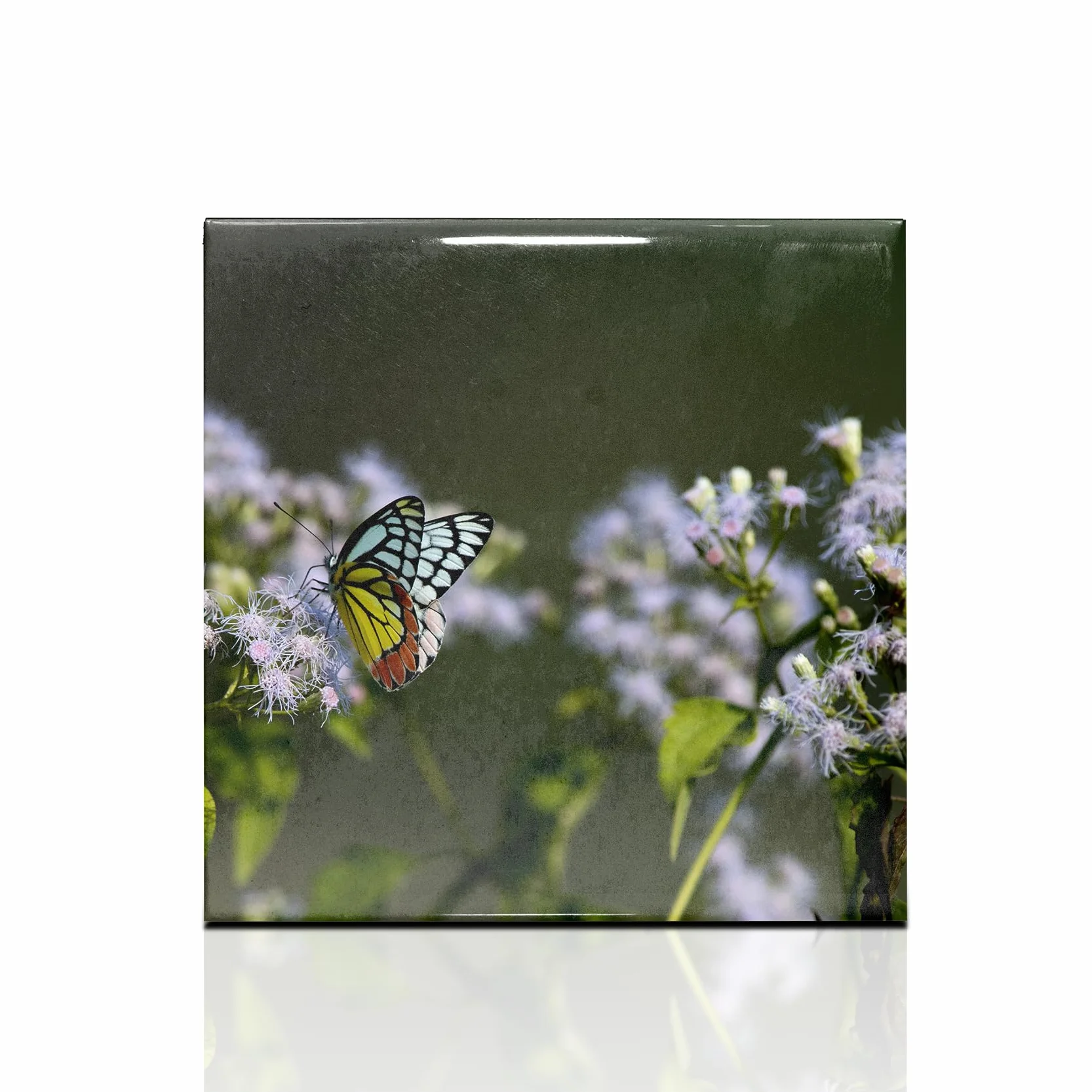 MR.R Półfabrykaty sublimacyjne płytki ceramiczne podstawka 10 × 10 cm do rękodzieła, 8 szt. białych błyszczących płytek ceramicznych do prasowania termicznego