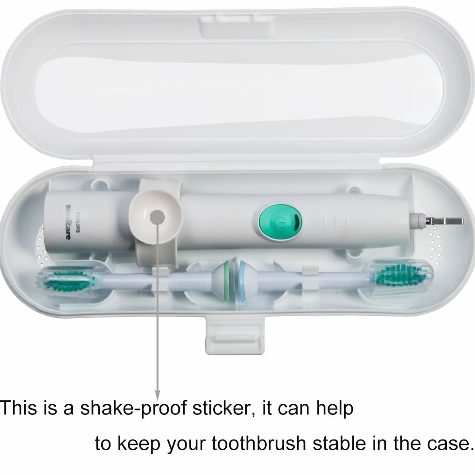 Nincha Philips Sonicare Series przenośne etui na szczoteczki do zębów elektryczne, trwałe, przyjazne dla środowiska, oddychające, tworzywo sztuczne do kontaktu z żywnością (białe)