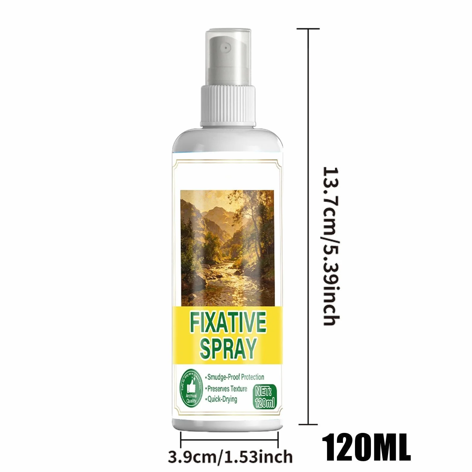 Fixative Spray - Lakier 120ml | Fixative do Rysunków Ołówkiem - do Malowania Rękodzieła Sztuki Tapet Akryli Gwaszu Węgla Olejów