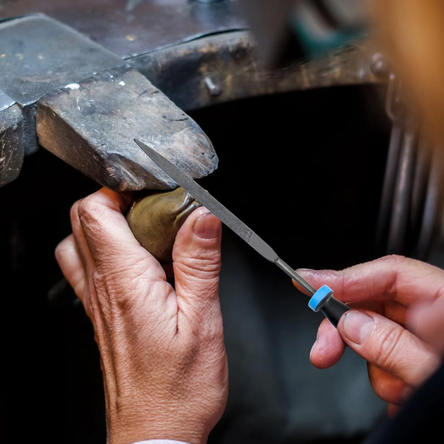 Profesjonalny zestaw pilników metalowych, metalowe, do stali, mini pilniki, narzędzia, pilniki igłowe z uchwytem, idealne do projektów drewnianych, metalowych, DIY, 6 szt.