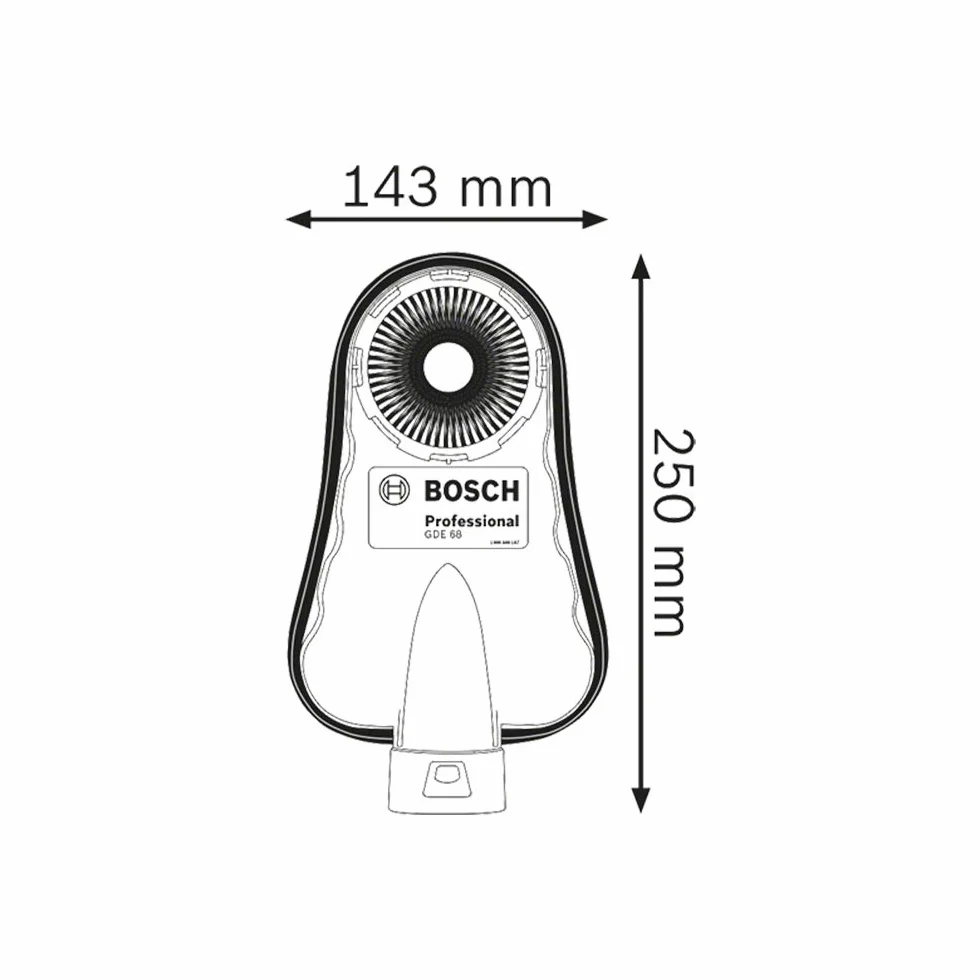 Bosch Professional: system odsysania pyłu GDE 68 (kompatybilny ze wszystkimi urządzeniami do wiercenia otworów o maks. średnicy 68 mm)