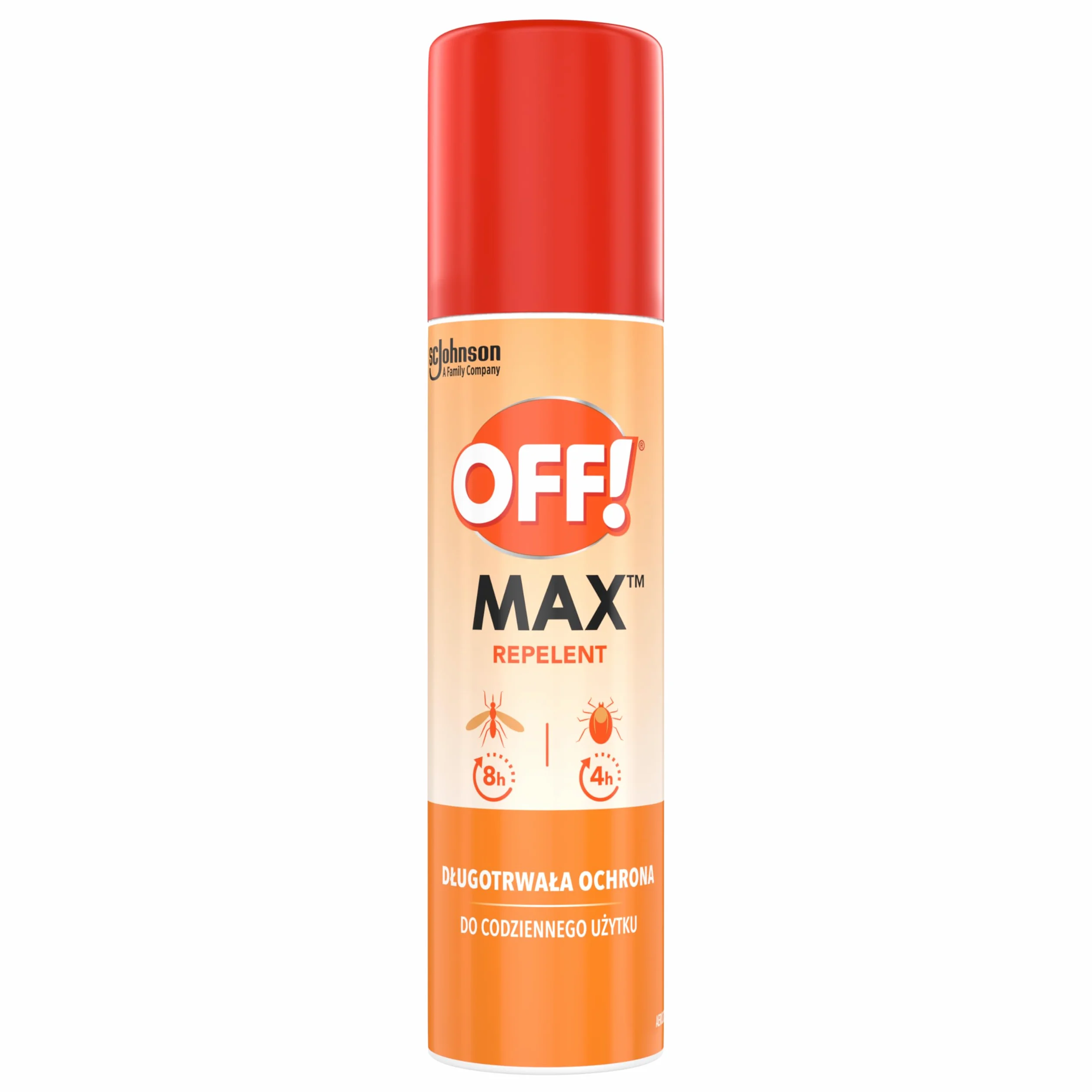 OFF! Max Przeciw Komarom i Kleszczom w Sprayu, Ochrona aż do 8 Godzin, 100 ml