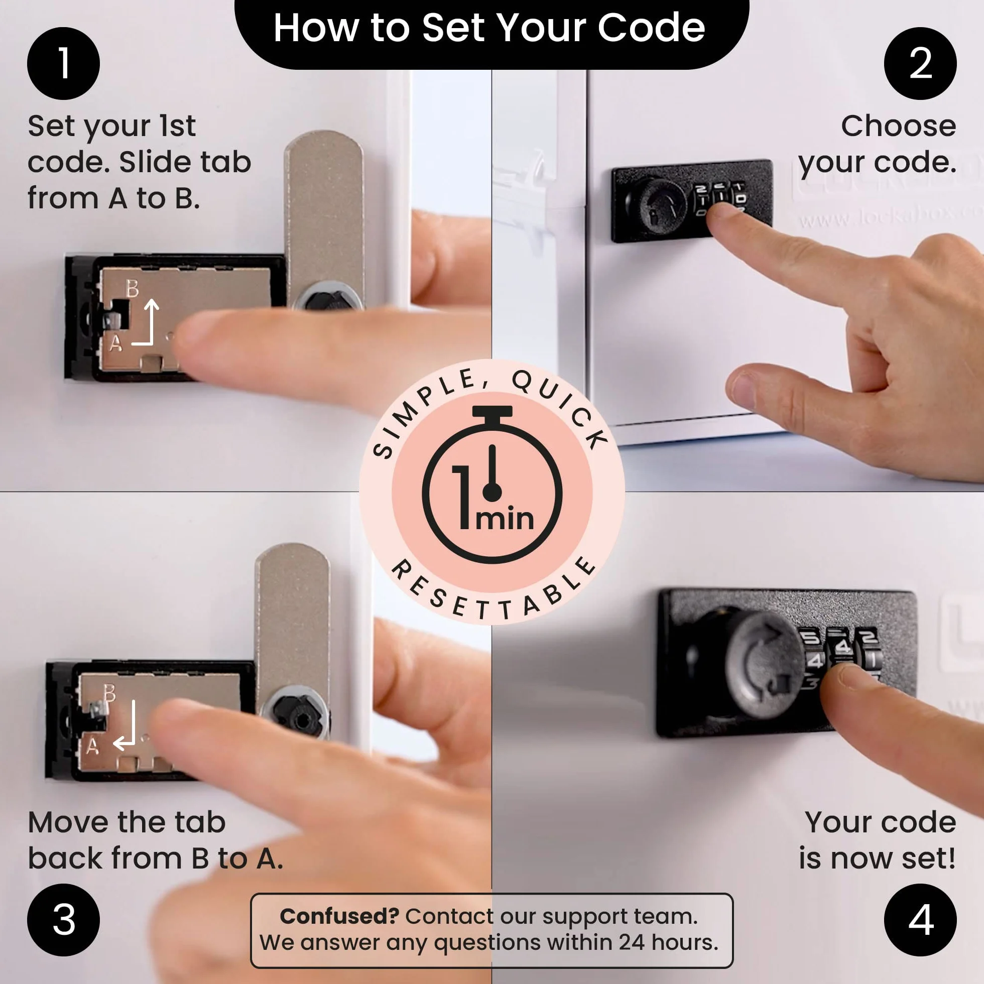 Lockabox One™ Kompaktowe zamykane pudełko do przechowywania żywności Opal White