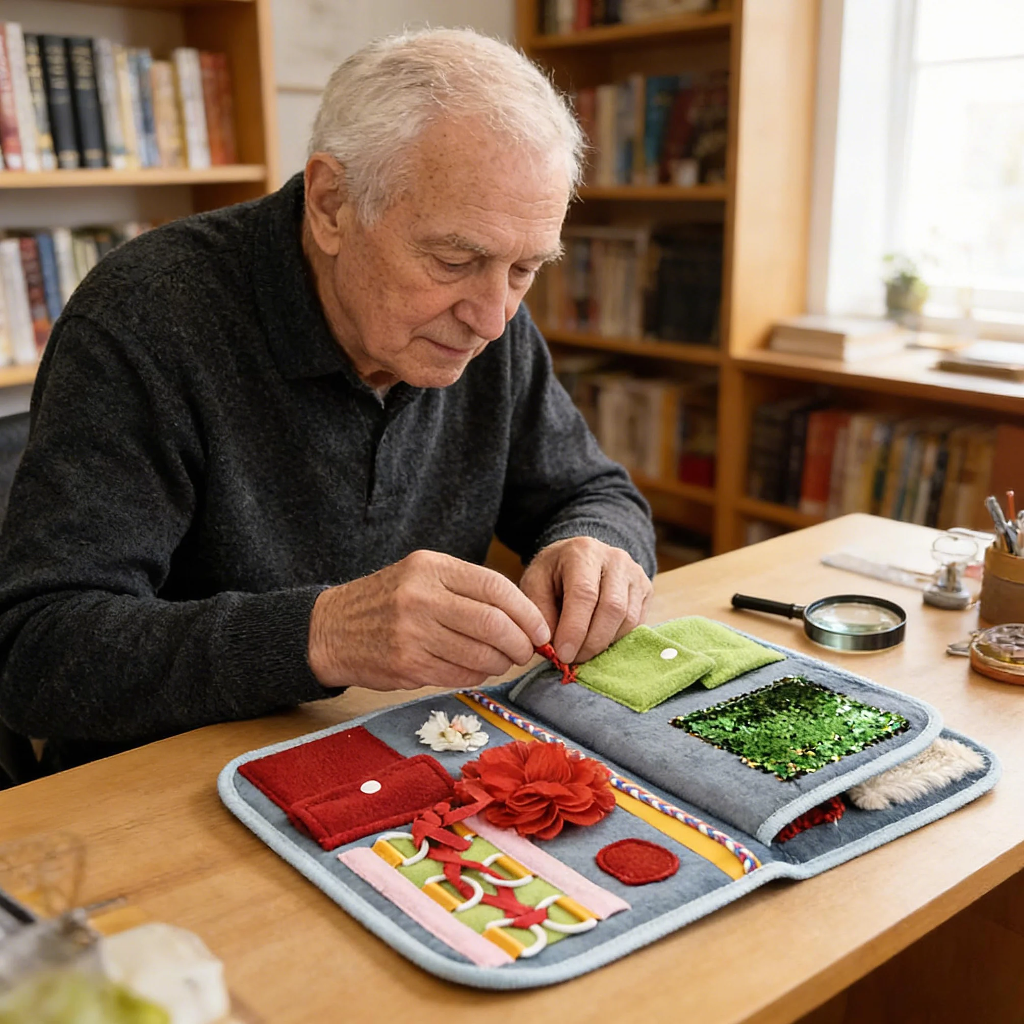 Sensoryczny koc łagodzący dla seniorów z demencją i chorobą Alzheimera