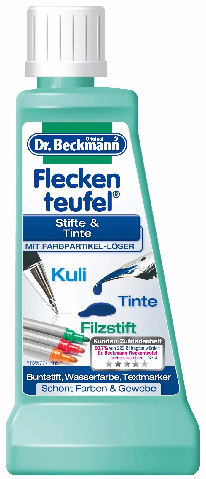 Dr. Beckmann Fleckenteufel pisaki i tusz | 3 x 50 ml | środek do usuwania plam na uporczywych plamach