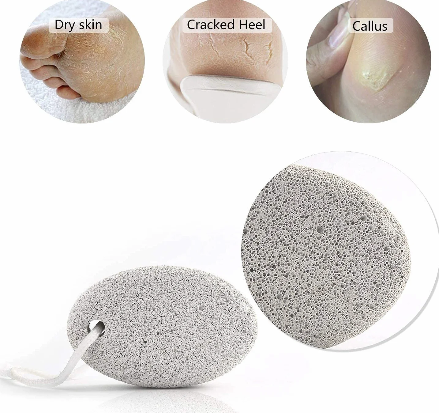 PHOGARY naturalny kamień pumeksowy do pielęgnacji stóp, 2 sztuki, do usuwania zrogowaciałej skóry, do stóp i dłoni. Naturalny peeling do stóp do usuwania martwej skóry.