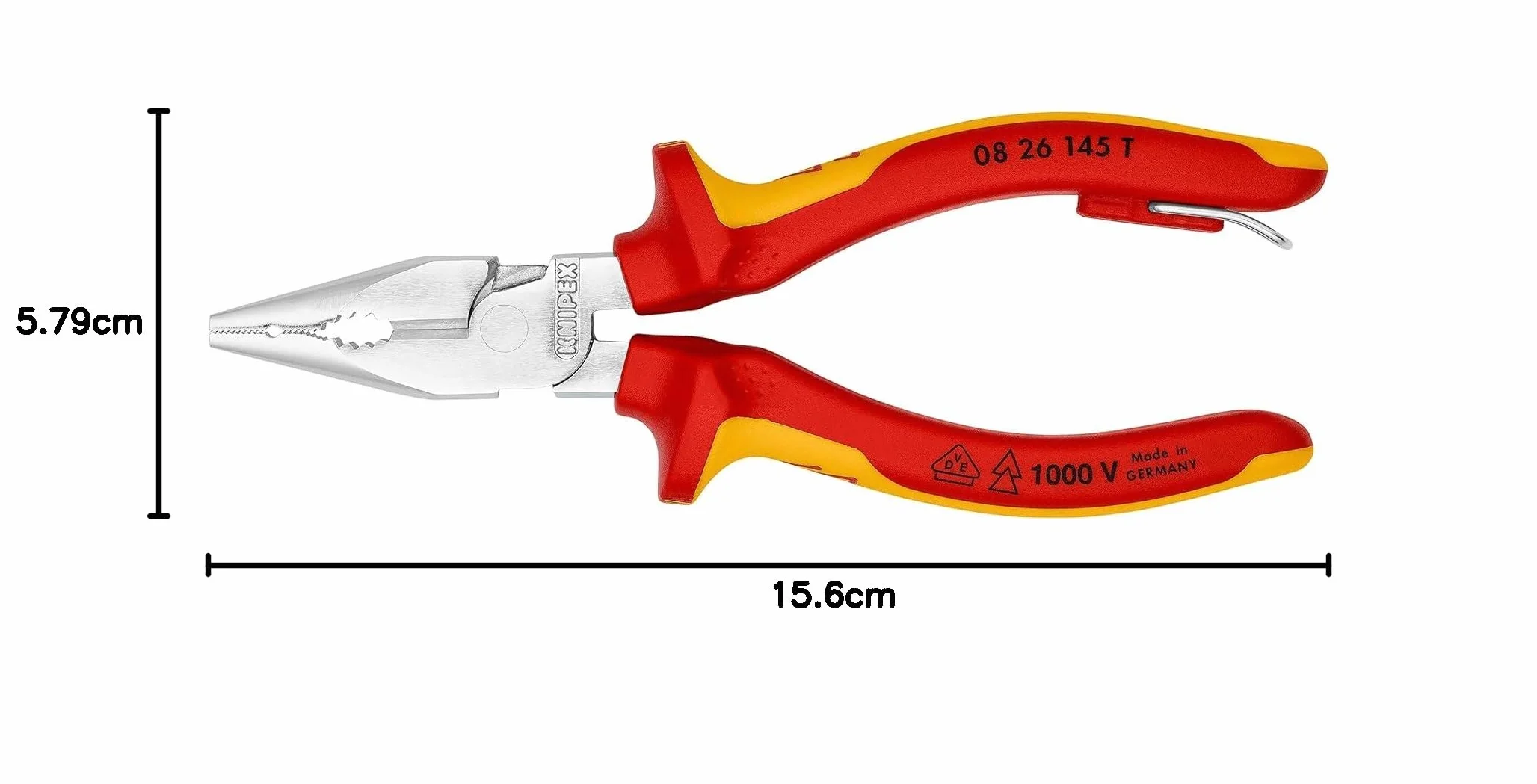 KNIPEX Szczypce uniwersalne 145 mm chromowane izolowane VDE 08 26 145 T
