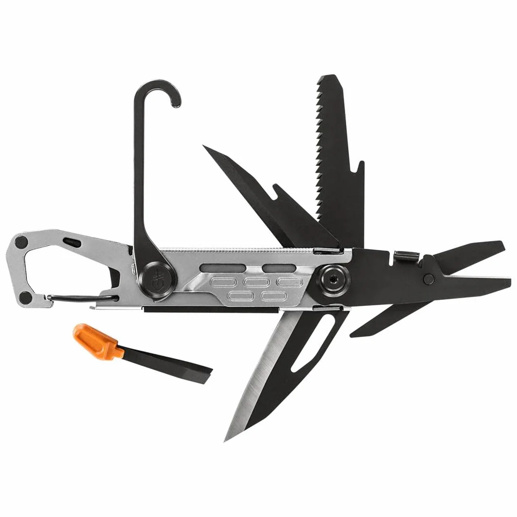 Gerber Narzędzie wielofunkcyjne z 11 funkcjami, Stakeout, z blokadą Frame-Lock i karabińczykiem, szary, 30-001741