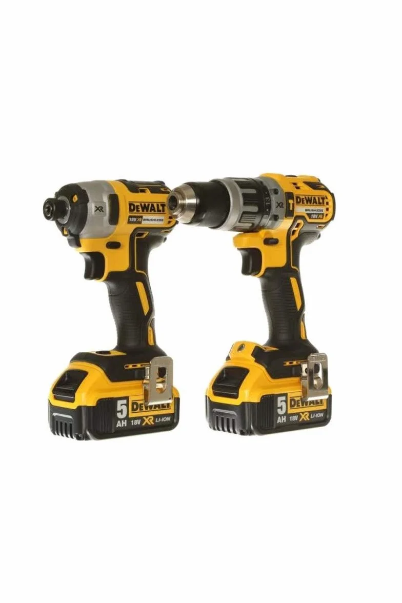 Dewalt DCK266P2T-GB Zestaw Bezszczotkowy Wiertarko-Wkrętarka i Wkrętarka Udarowa w Pudełku, 1 W, 18 V, Żółty/Czarny