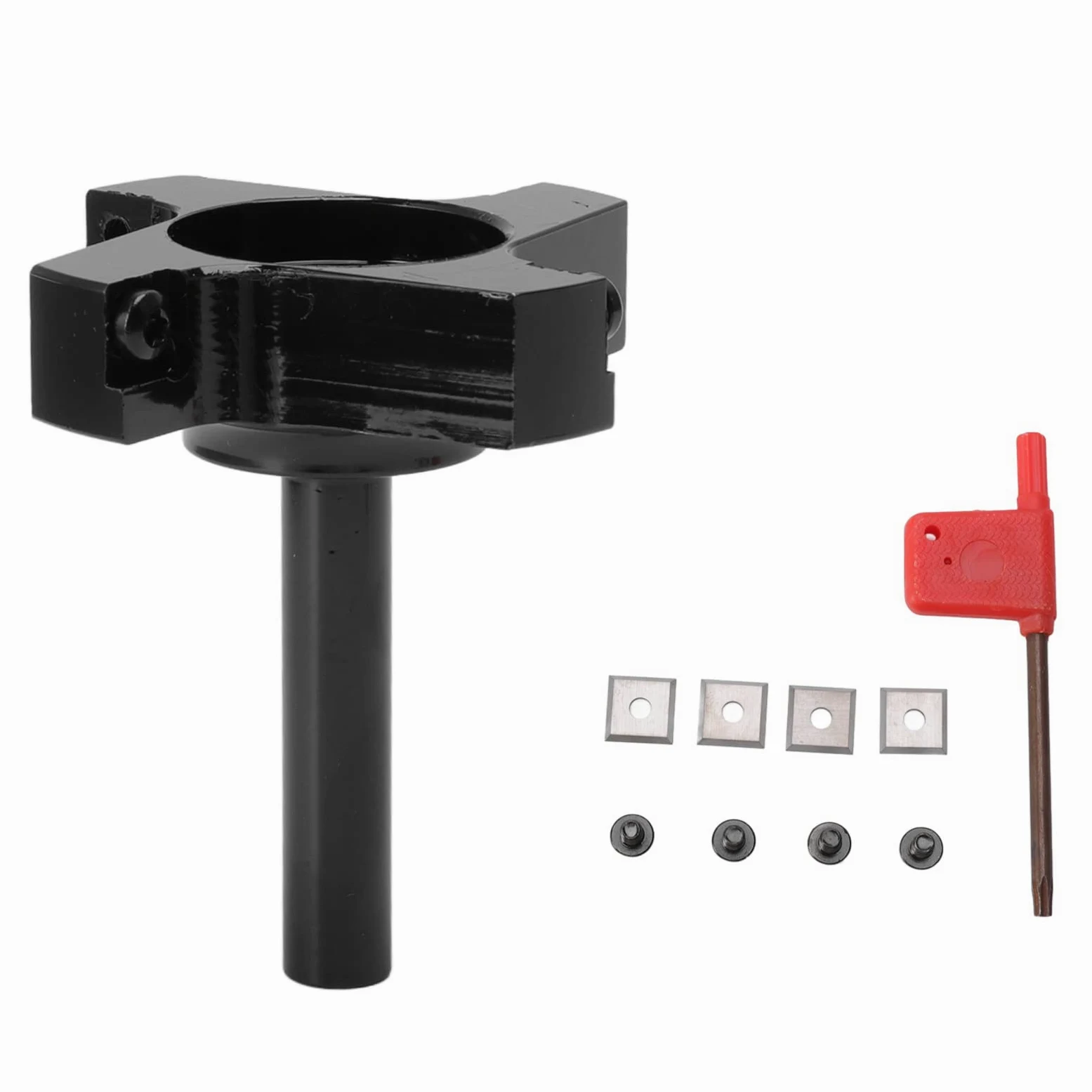 Frez do napawania CNC Spoilboard | 4-ostrzowy typ T do spłaszczania / strugania / obróbki obwodowej | Utlenianie – frez do rowkowania próbnego z 4 płytkami z węglików spiekanych