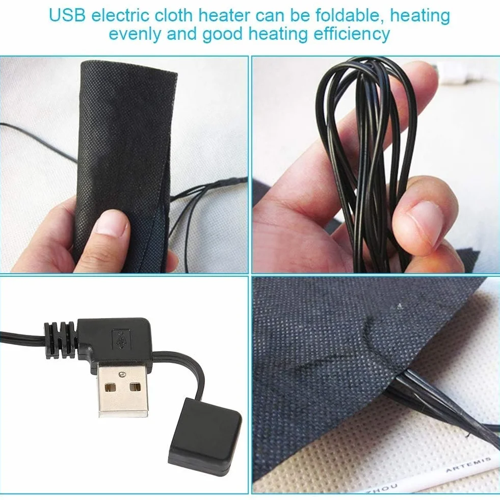 Mata grzewcza USB, koc grzewczy USB, elektryczna podkładka grzewcza, regulowana temperatura, składana, wodoszczelna
