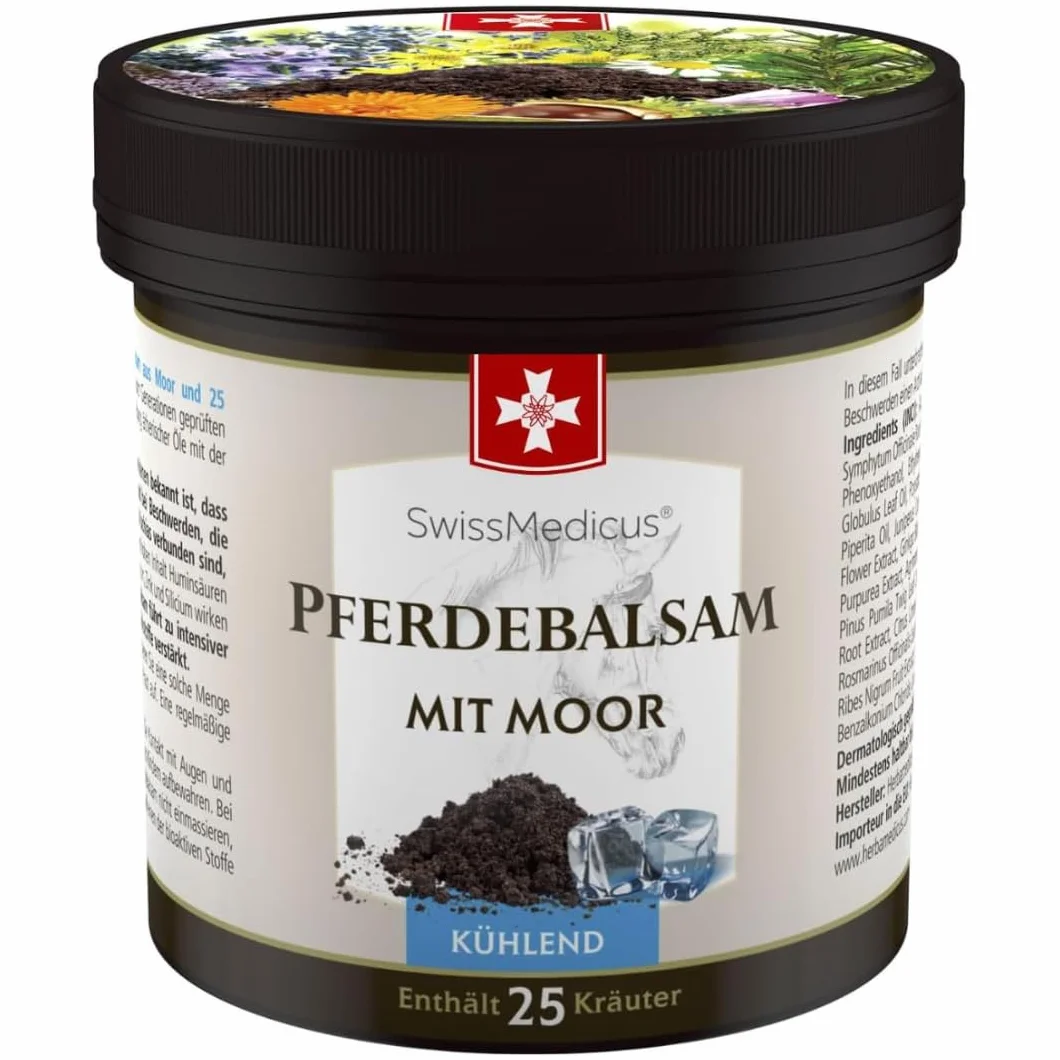 SwissMedicus Końska maść z torfem chłodząca balsam ziołowy 225 ml