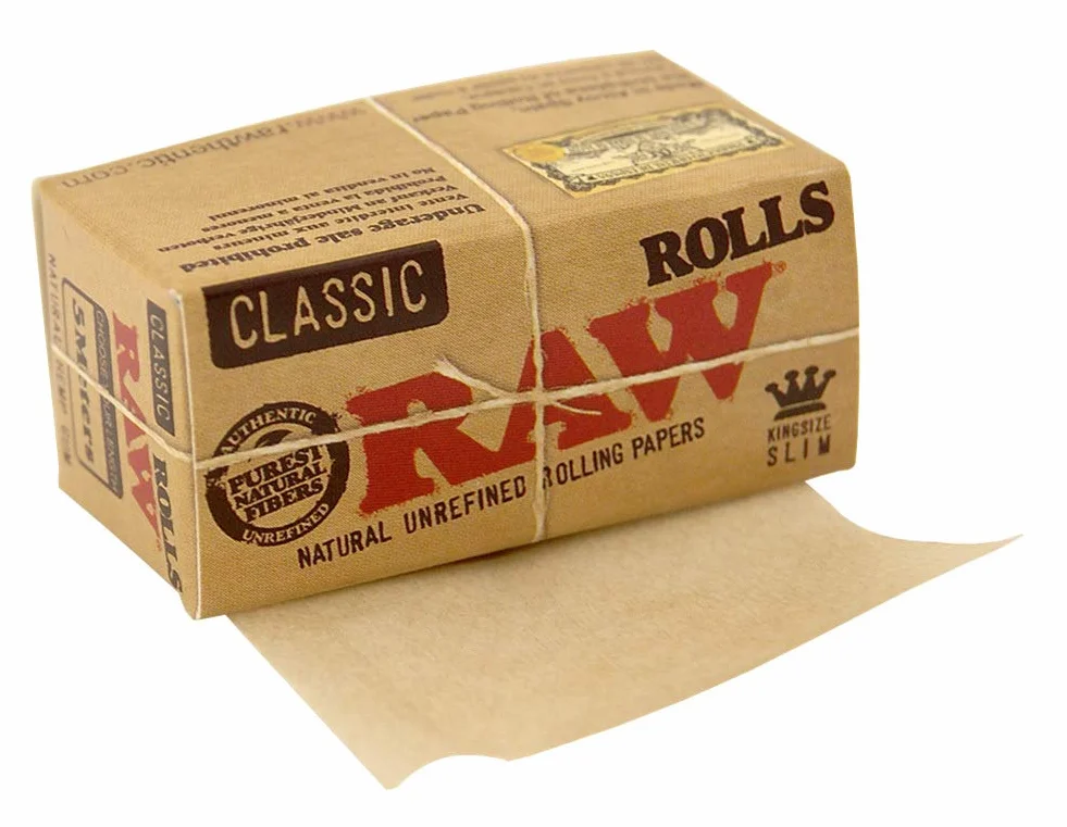 RAW Classic Rolls Slim 5 m długość niewybielana, 12 x rolki