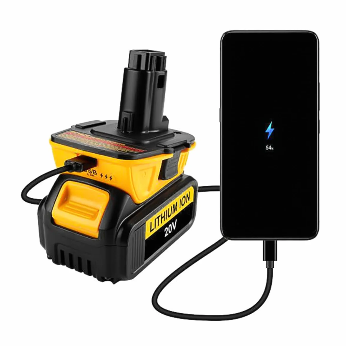 Namvo Adapter akumulatora 20 V DCA1820 do narzędzi 18 V Konwertuj konwerter baterii litowej Narzędzia akumulatorowe