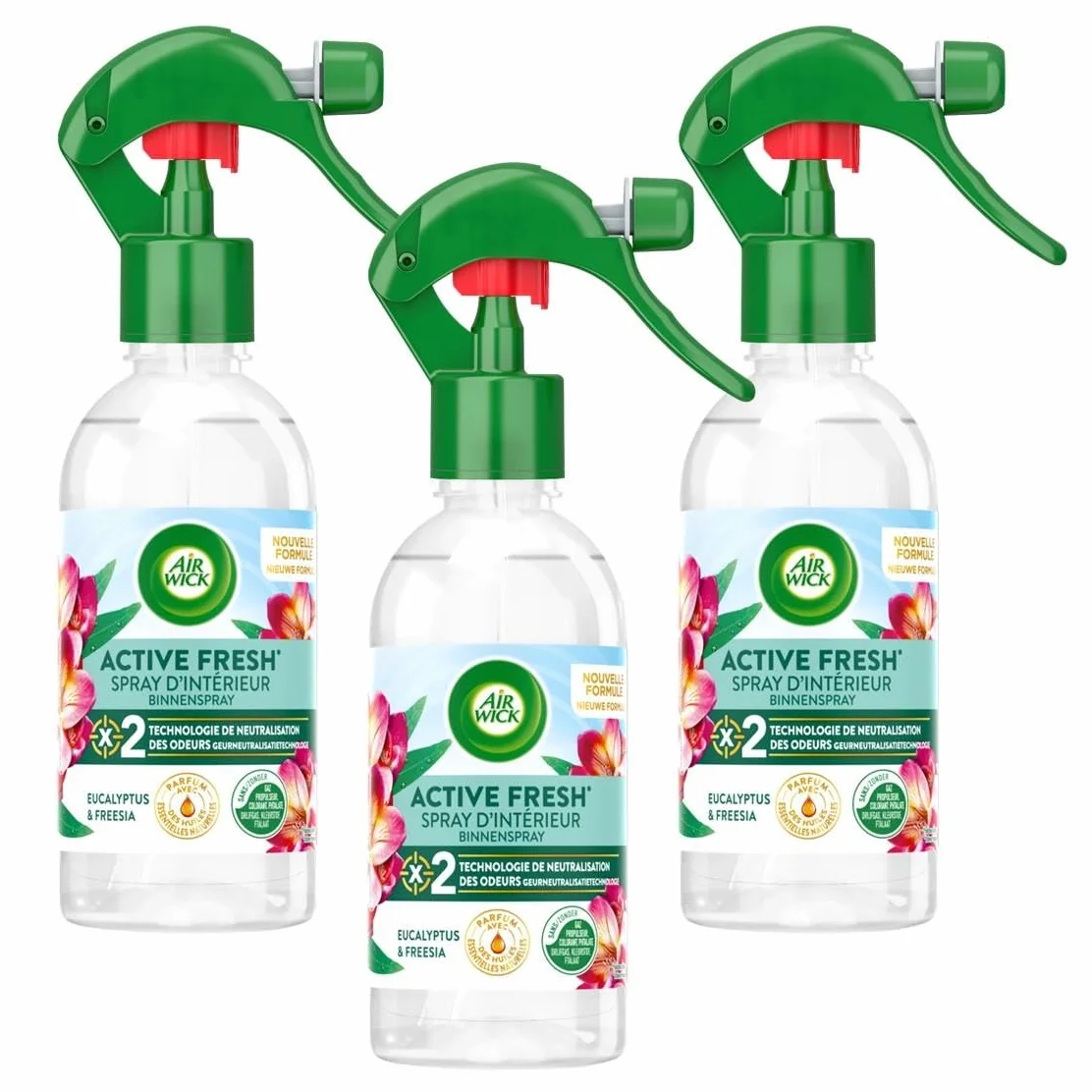 Air Wick Eukaliptus & Frezja Neutralizator Spray - Zestaw 3 x 237 ml