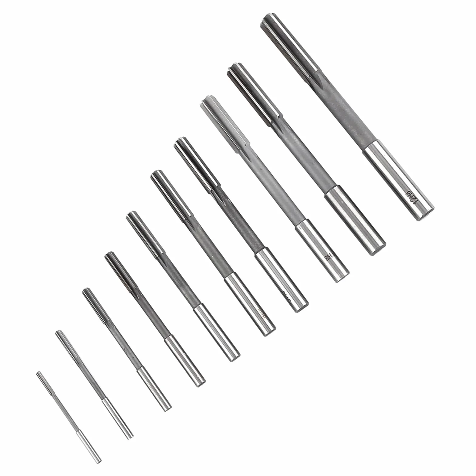 10 stücke Maschinenreibahle HSS Zylinderschaft Chucking Reibahlen Fräser Werkzeug-set, 3/4/5/6/7/8/9/10/11/12mm