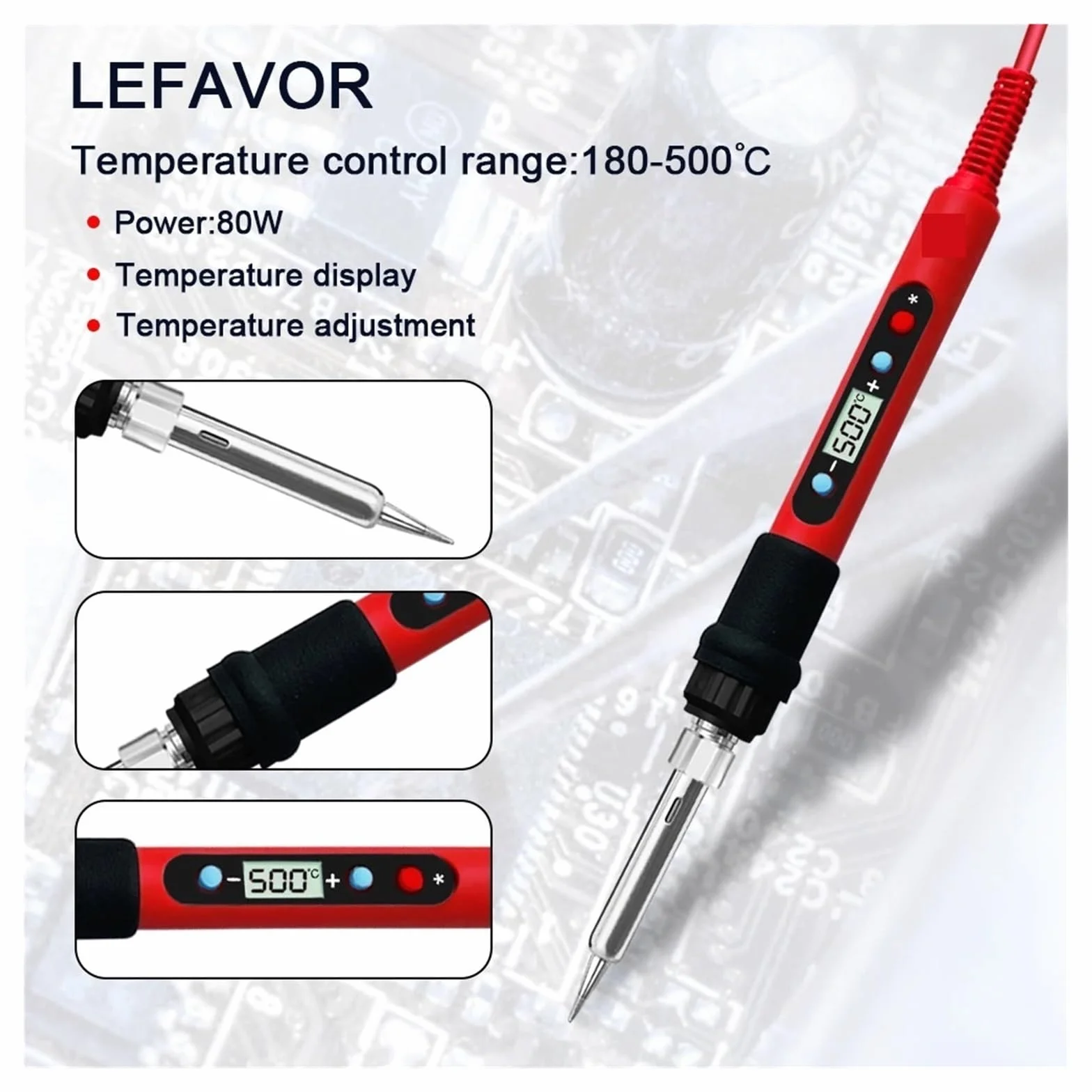 Zestaw Lutowniczy 80W Z Regulowaną Temperaturą, Narzędzia Do Spawania LCD, Ceramiczne Końcówki Lutownicze, Pęseta, Drut Lutowniczy Precyzyjne Podgrzewanie(SET3)
