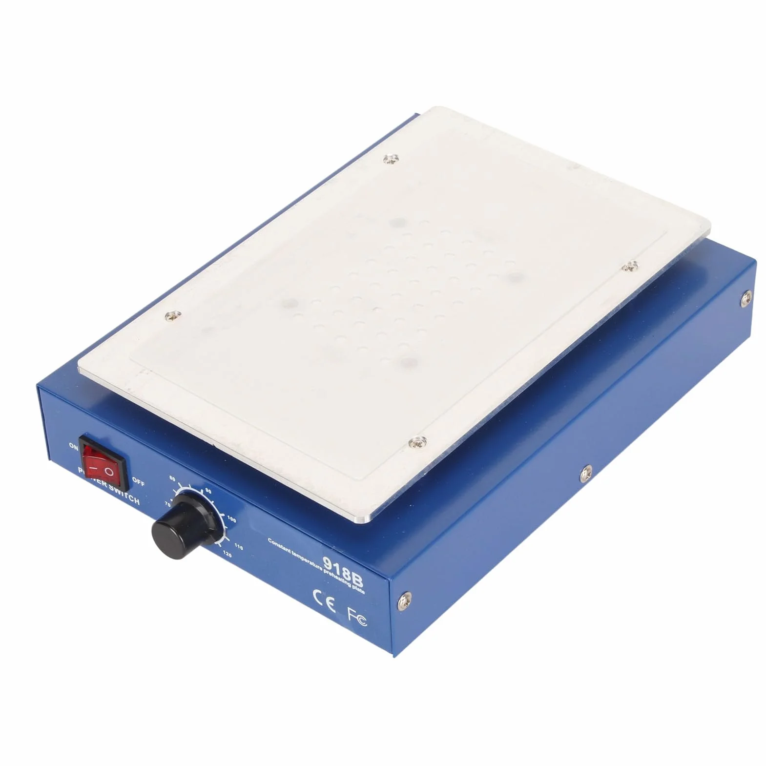 Płyta Grzejna do Lutowania, Równomiernie Podgrzewany Mikrokomputer LED Spawacz Płyta Grzejna 450W Przeciw Oparzeniom Stop Aluminium dla Majsterkowiczów (Wtyczka UE 200 do 240 V)