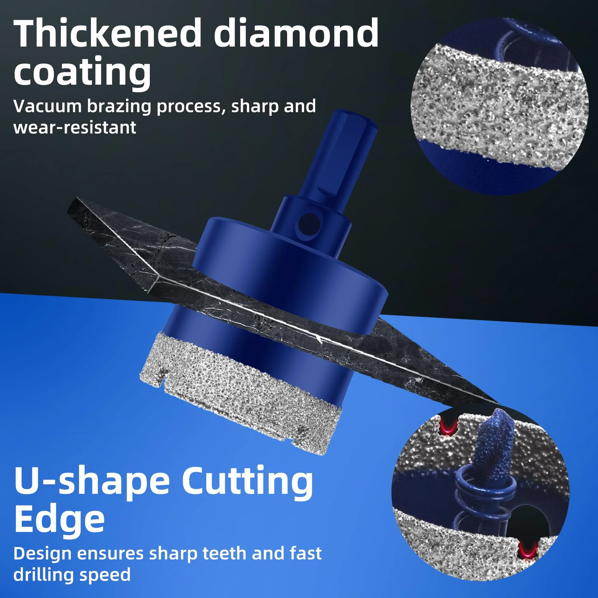 Wiertło Diamentowe 105 mm Diamentowa Otwornica z Wiertłem Centrującym Wiertło do Płytek Wiertło do Szkła z Powłoką Diamentową do Płytek Kwarcytu Marmuru Wapienia