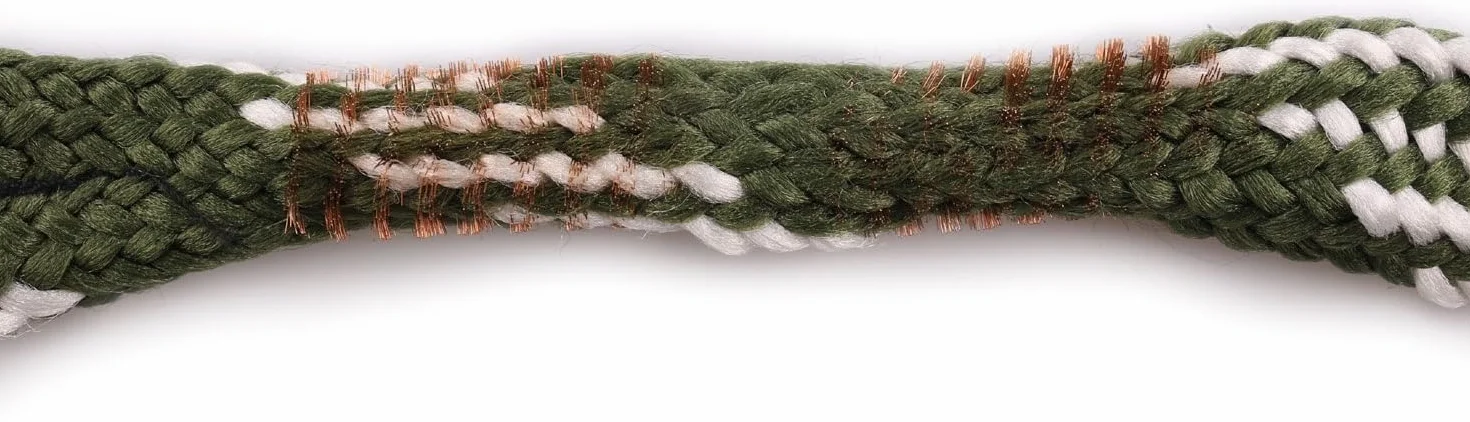 Royal Hunter Sznurek do czyszczenia lufy I Boresnake kaliber Schrot GA 20 I pielęgnacja broni i czyszczenie lufy do strzelb Premium Bore Snake ze zintegrowaną mosiężną szczotką