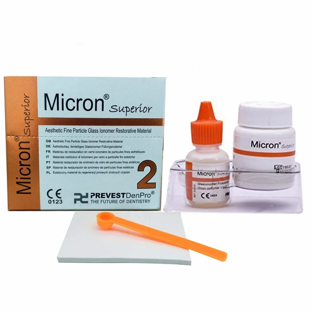 Micron Superior 2 drobne cząstki szklane jonomer wypełnienia korony cement