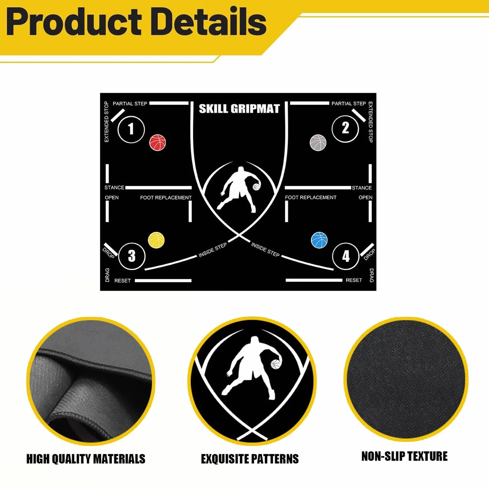 Agility Footstep Training Mat, Non-Slip Speed Blanket, Silent Fitness Equipment, Portable Strength Trainer, Coordination Aid, Ideal for Home Workouts, Athletes, Sports Drills
