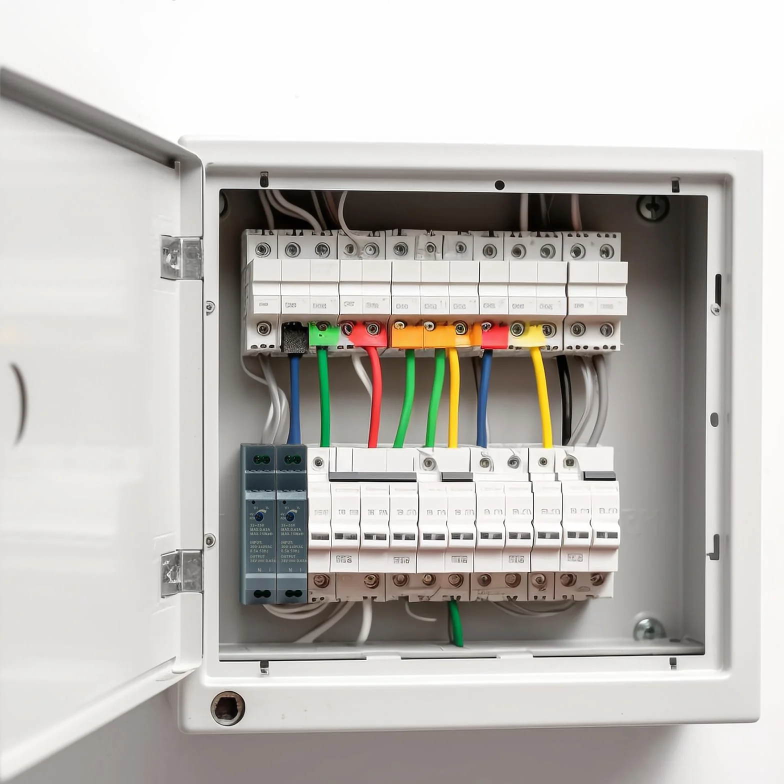 AGOTD Zasilacz sieciowy 15 W, 24 V, 0,63 A (wejście 200-240 V AC 50/60 Hz), zasilacz DIN Rail, transformator szynowy