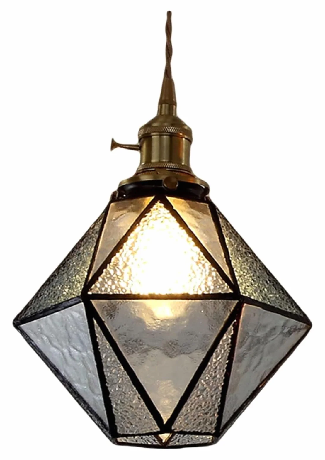 Żyrandol lampa wisząca - luksusowy antyczny mosiądz i szklana lampa sufitowa na wyspę kuchenną, vintage loft wystrój domu E27