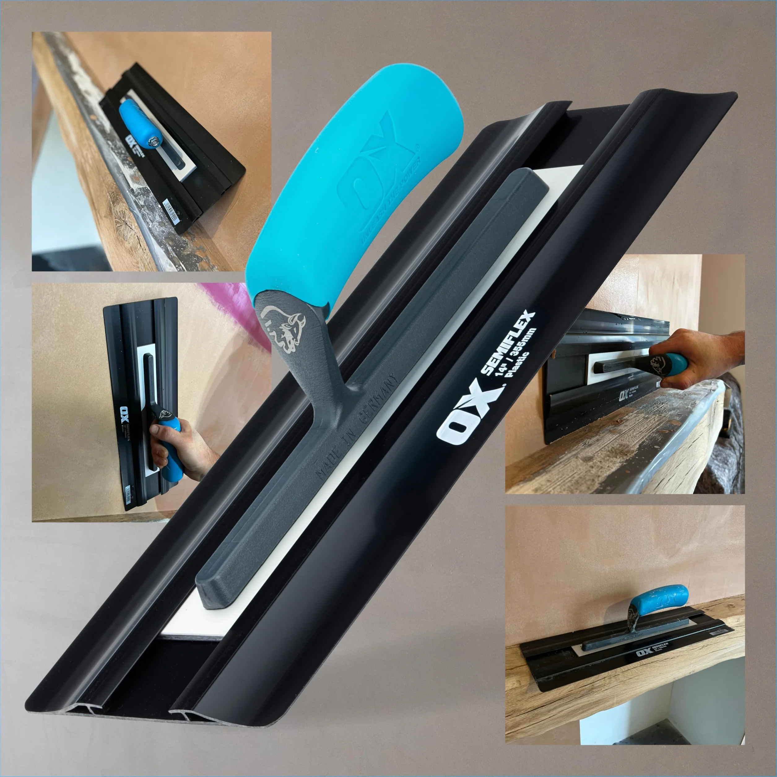 OX Pro Semi flex Plastic Trowel 14 cali / 355 x 138 mm