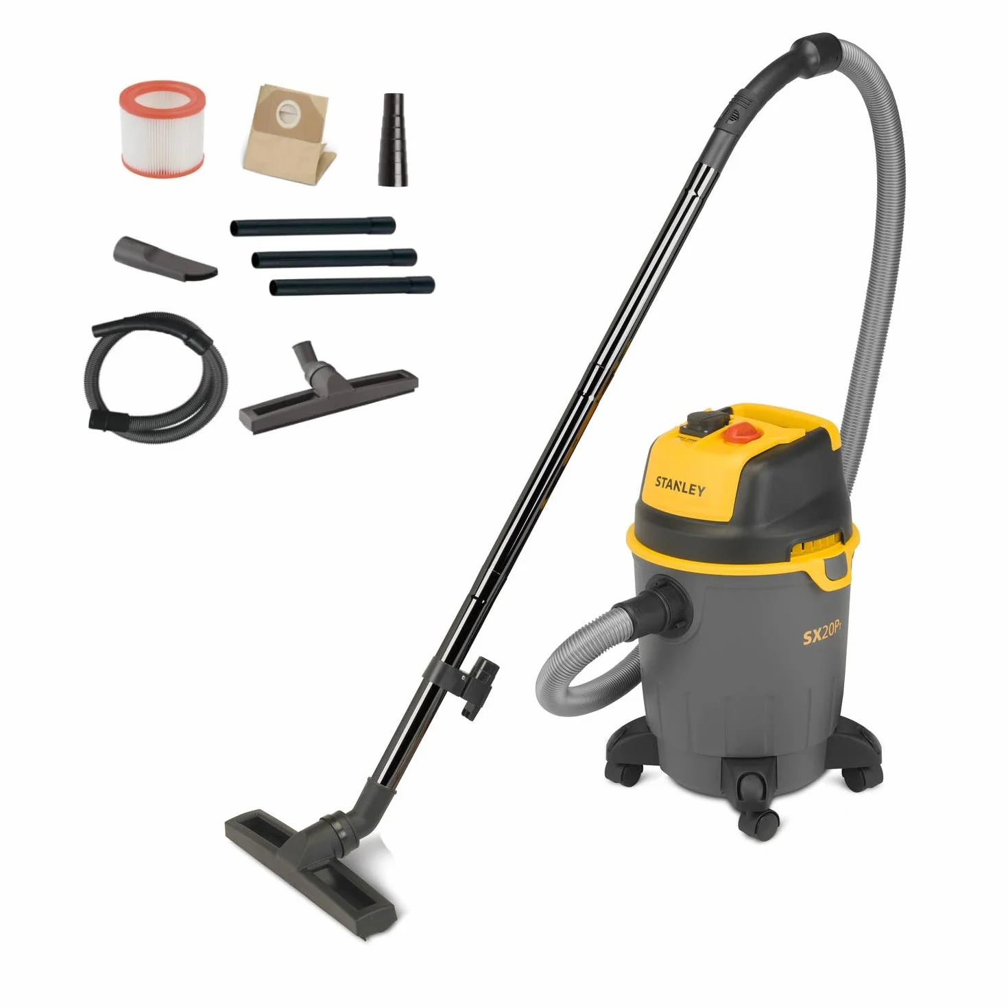 Stanley SXVC20PTE Odkurzacz, 1200 W, Czarny/Żółty, 38.1 x 41.7 x 54.5 cm; 4.8 kg, 1 Sztuka