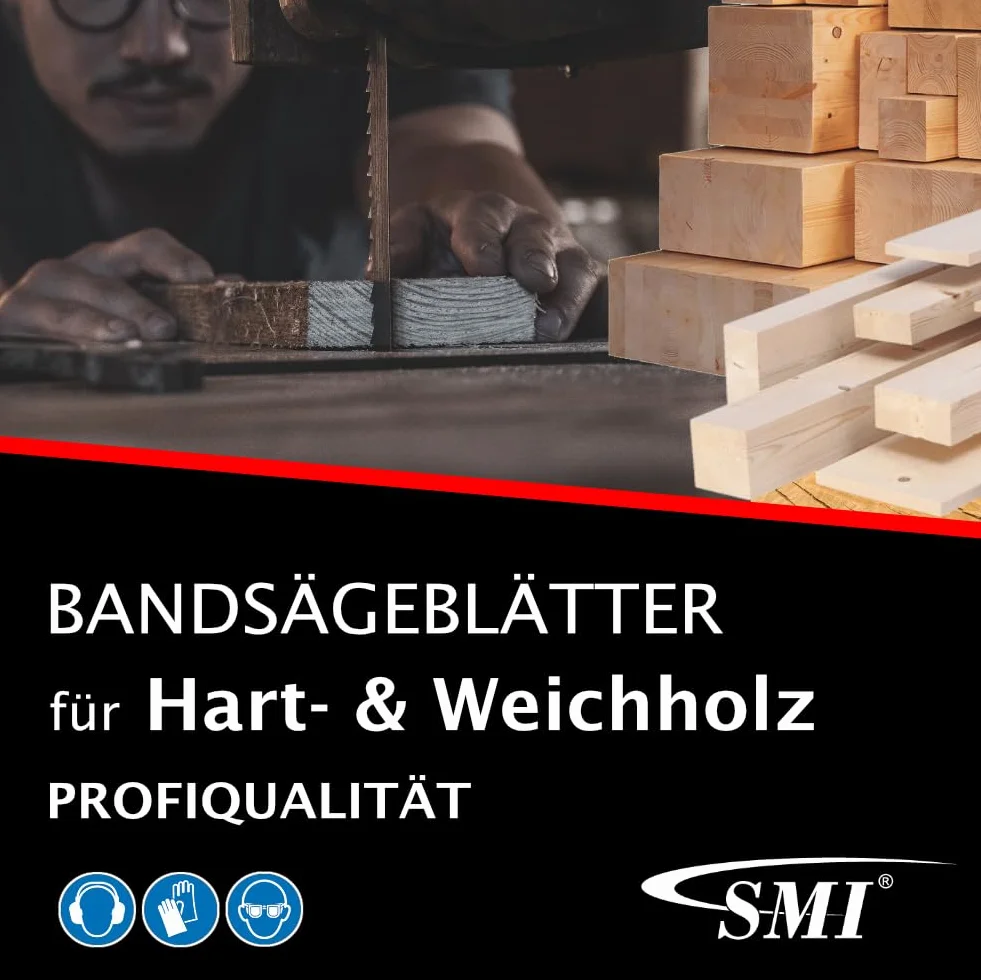 SMI Zestaw 3 szt. brzeszczot do piły do drewna 1790 x 6 x 0,65 mm 6 ZpZ taśma do piły do drewna taśma do piły pasująca np. Holzstar HBS 251