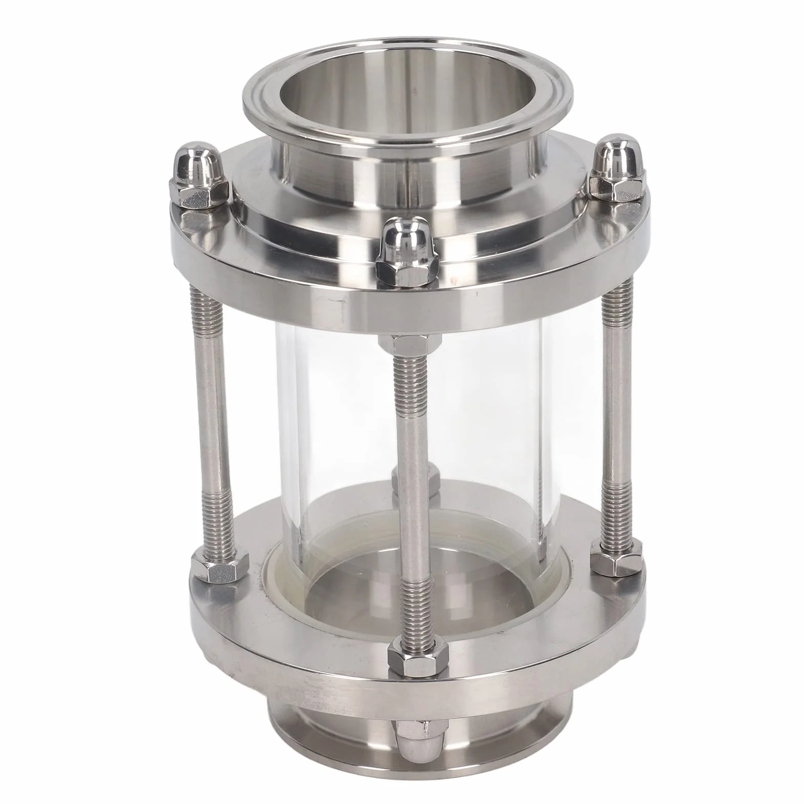 Wziernik Liniowy Zacisk Zastępczy Wziernik Zacisk Sanitarny Port Widokowy Stal Nierdzewna 304 Prosta Pionowa lub Pozioma PN6 80C do Wody Olej (57 mm / 2,24 cala)