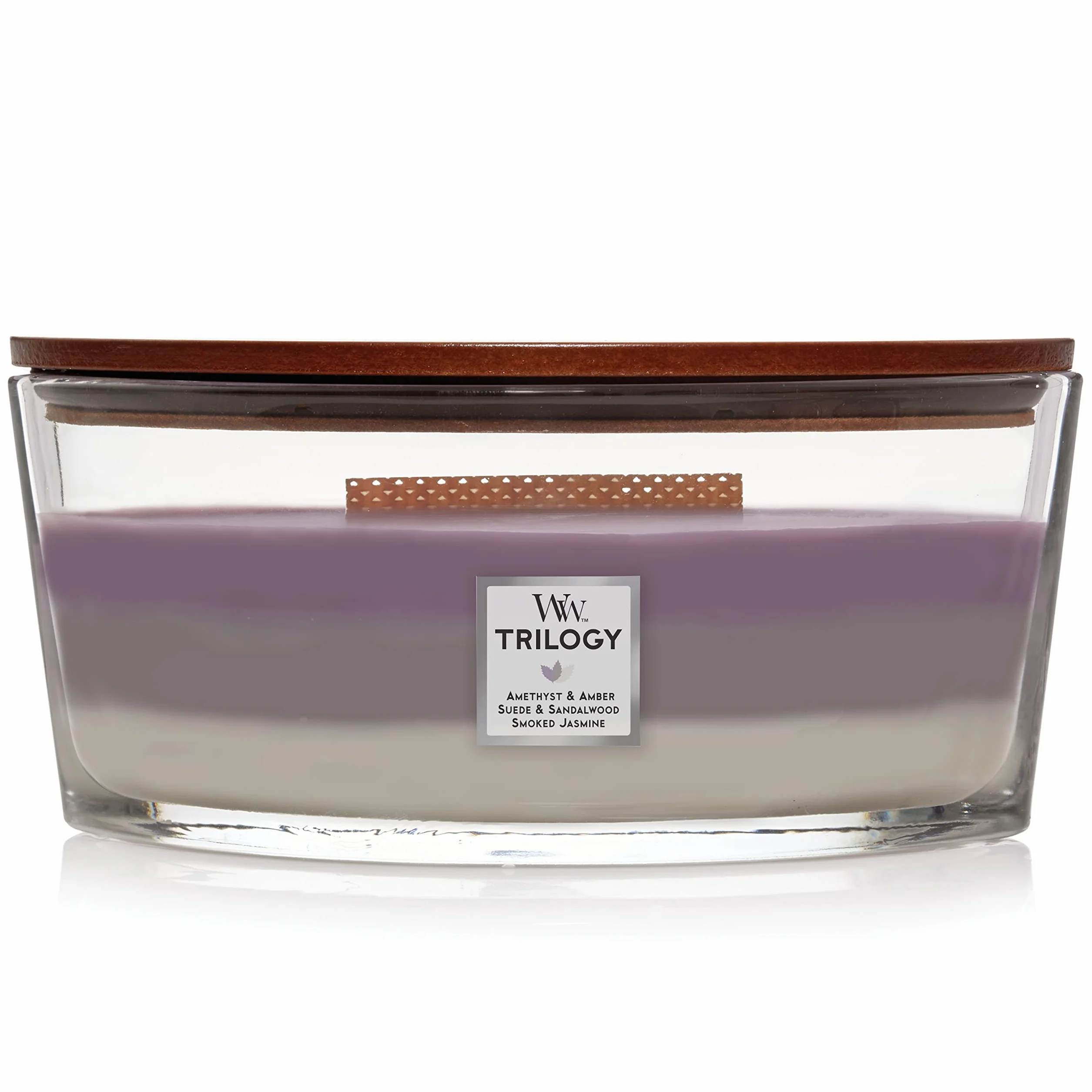 WoodWick Świeca zapachowa Ellipse Trilogy ametyst niebo, czas palenia 50 h