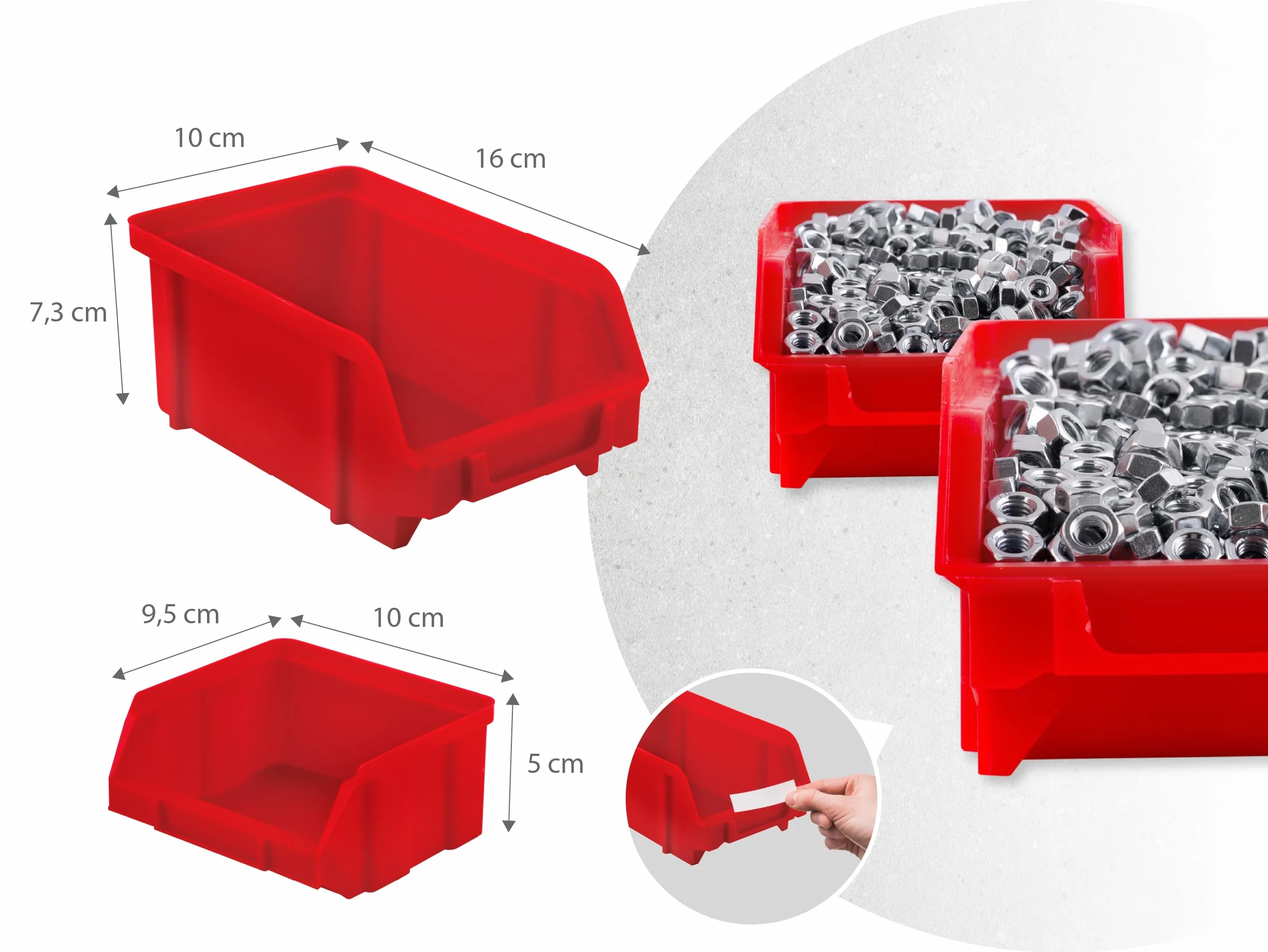 Humberg Ścianka Narzędziowa - Tablica Warsztatowa Perforowana - Regał Ścienny do Warsztatu i Garażu - 6 Modułów - 54 Elementy - Czarno-czerwony - 128 x 76 cm