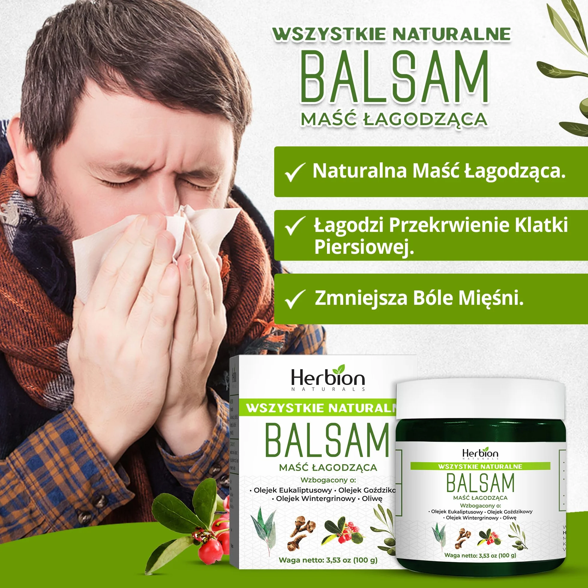Herbion Naturals Chest Rub, Naturalna maść łagodząca, 100 gm